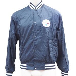 Vintage Pittsburgh Steelers Jacket Active Generation Black Mens M Youth XL USA